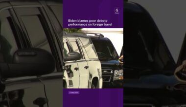 Biden blames shaky debate on travel