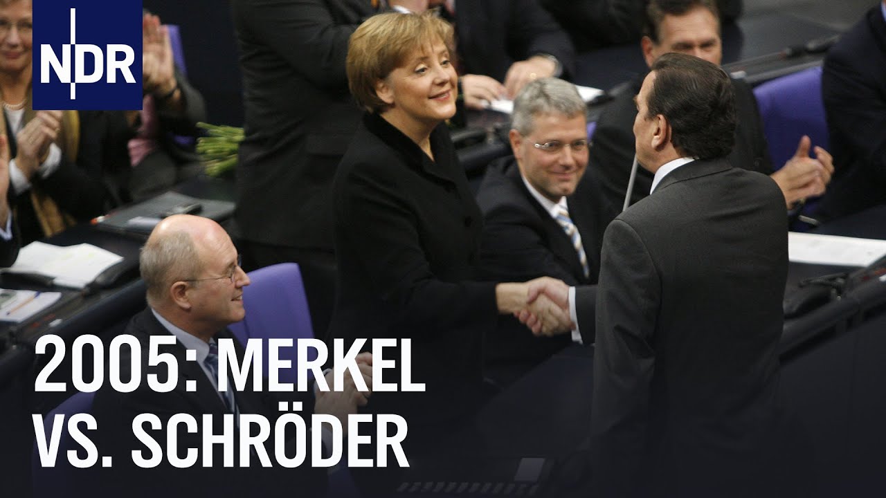 Berühmte Elefantenrunde 2005: Angela Merkel vs. Gerhard Schröder | Aus der ARD Doku über Merkel