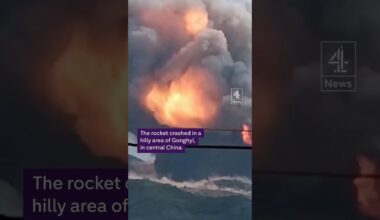 Watch Chinese space rocket crash land