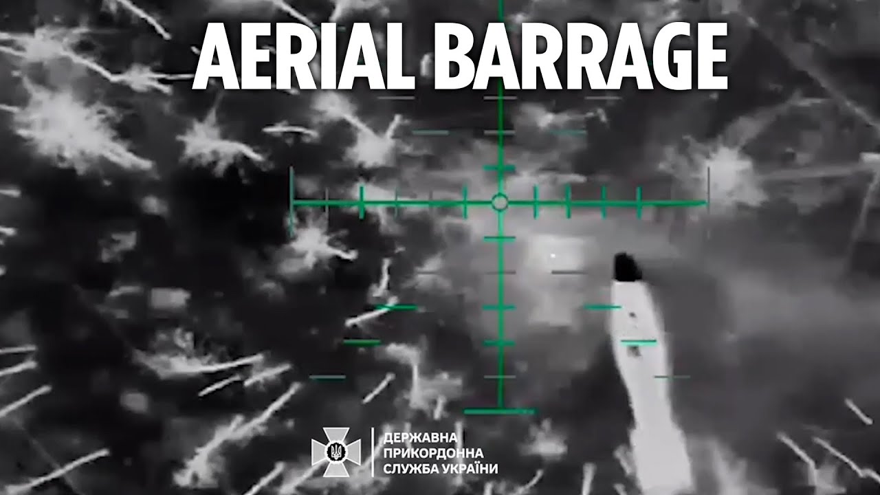 Ukrainian 'heavy shot' drones obliterate Russian ammo dump in pin-point raid under cover of darkness