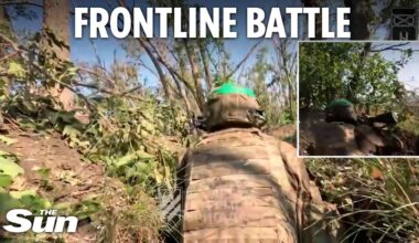 Ukrainian soldiers unleash machine guns on Russian targets in intense battle