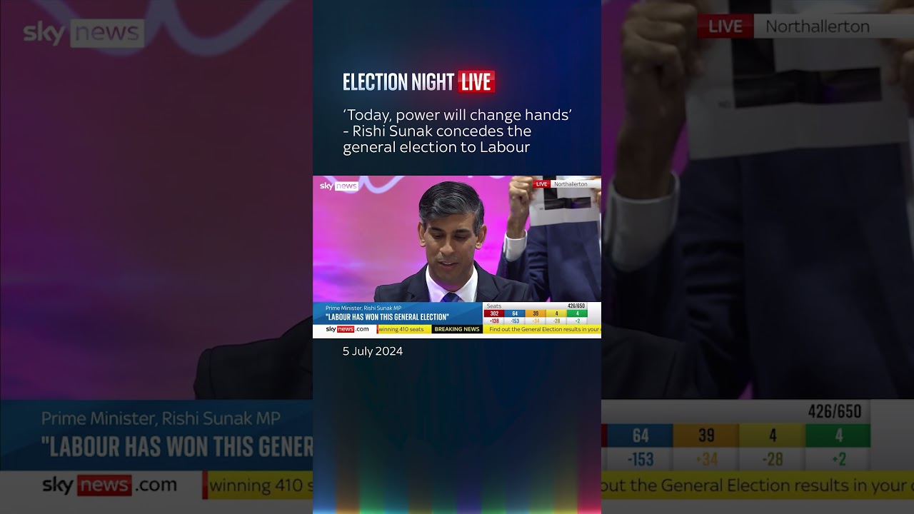 Rishi Sunak: 'The Labour Party have won this election'