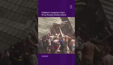 Children's hospital in Kyiv hit by Russia missile attack
