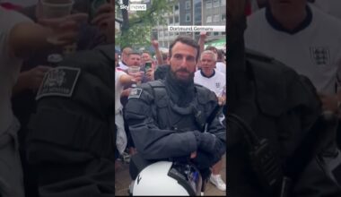 Fans serenade Southgate lookalike officer