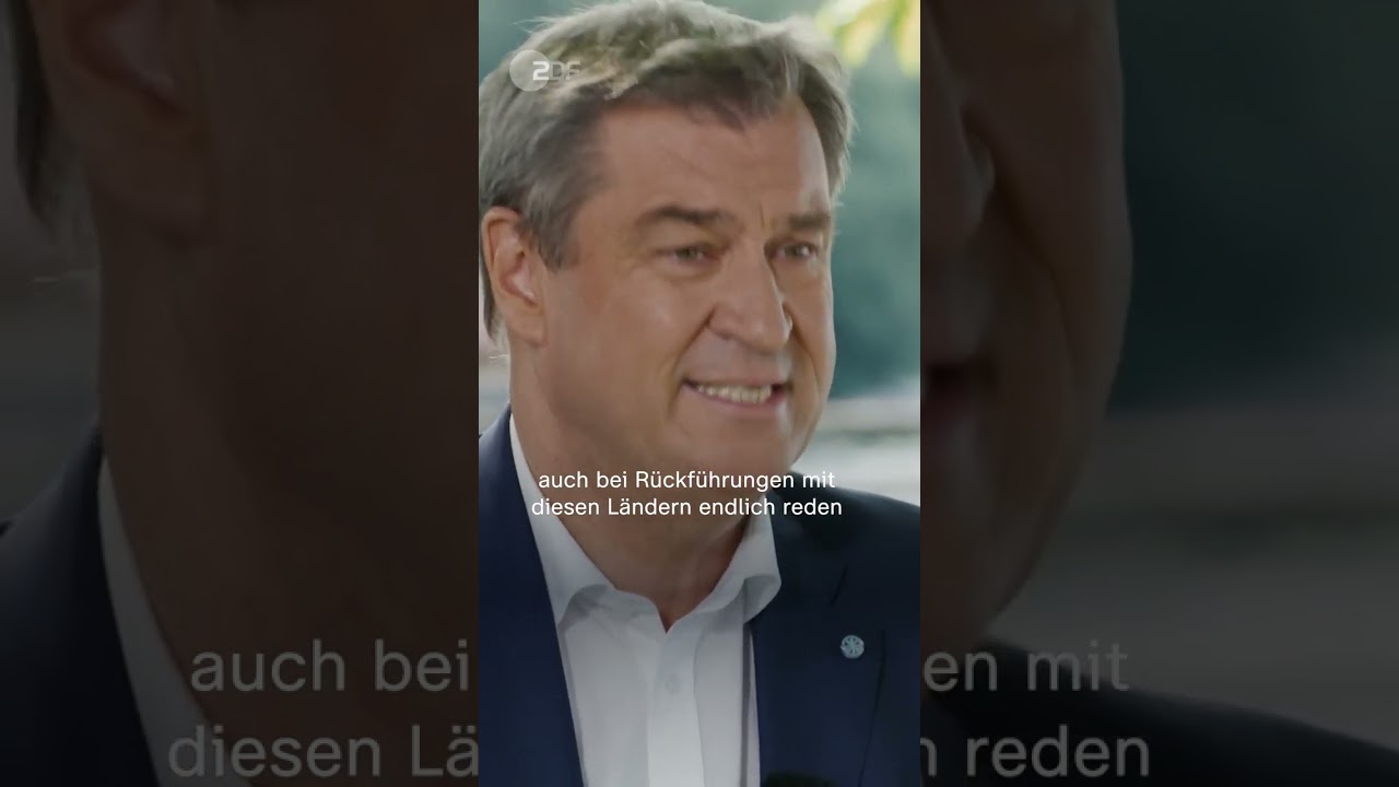 Söder im ZDF-Sommerinterview: "Grenzkontrollen nicht abschaffen" | #Shorts #Nachrichten