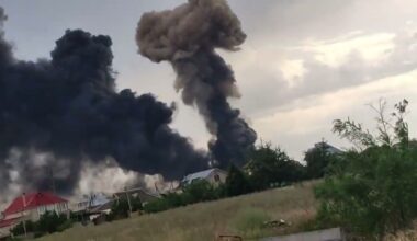 Ukrainian drones hit a TV tower and a substation in Russia’s Kursk region