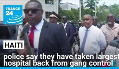 Haiti's prime minister tours Port au Prince hospital after police take back from gang control