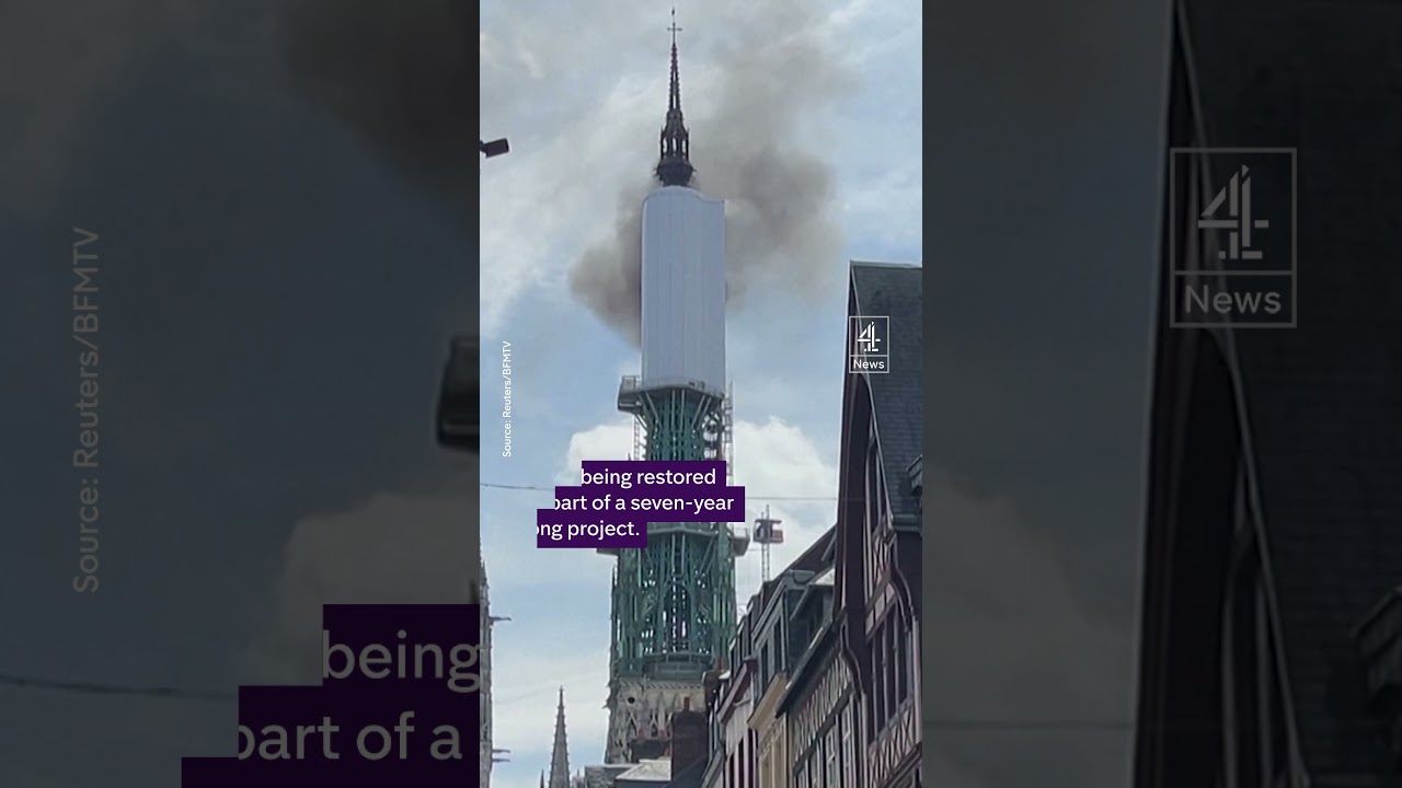 Rouen cathedral catches fire during renovations