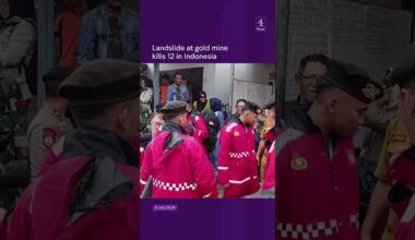 Landslide at gold mine kills 12 in Indonesia