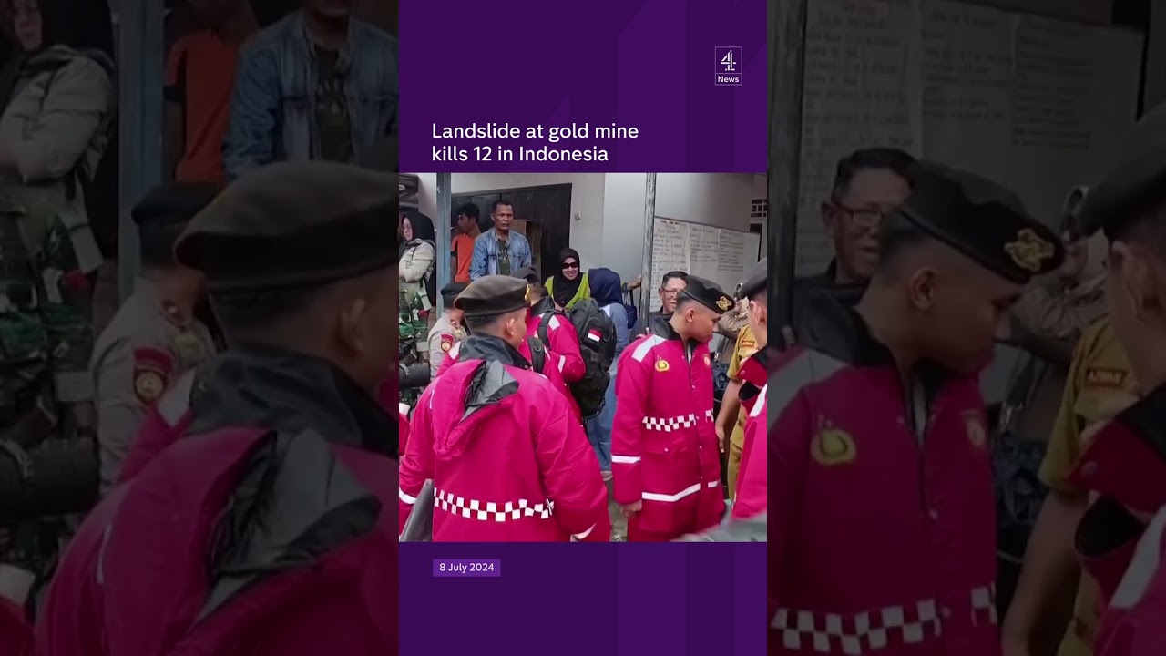 Landslide at gold mine kills 12 in Indonesia