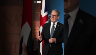 PM Keir Starmer shakes hands with Biden at NATO summit
