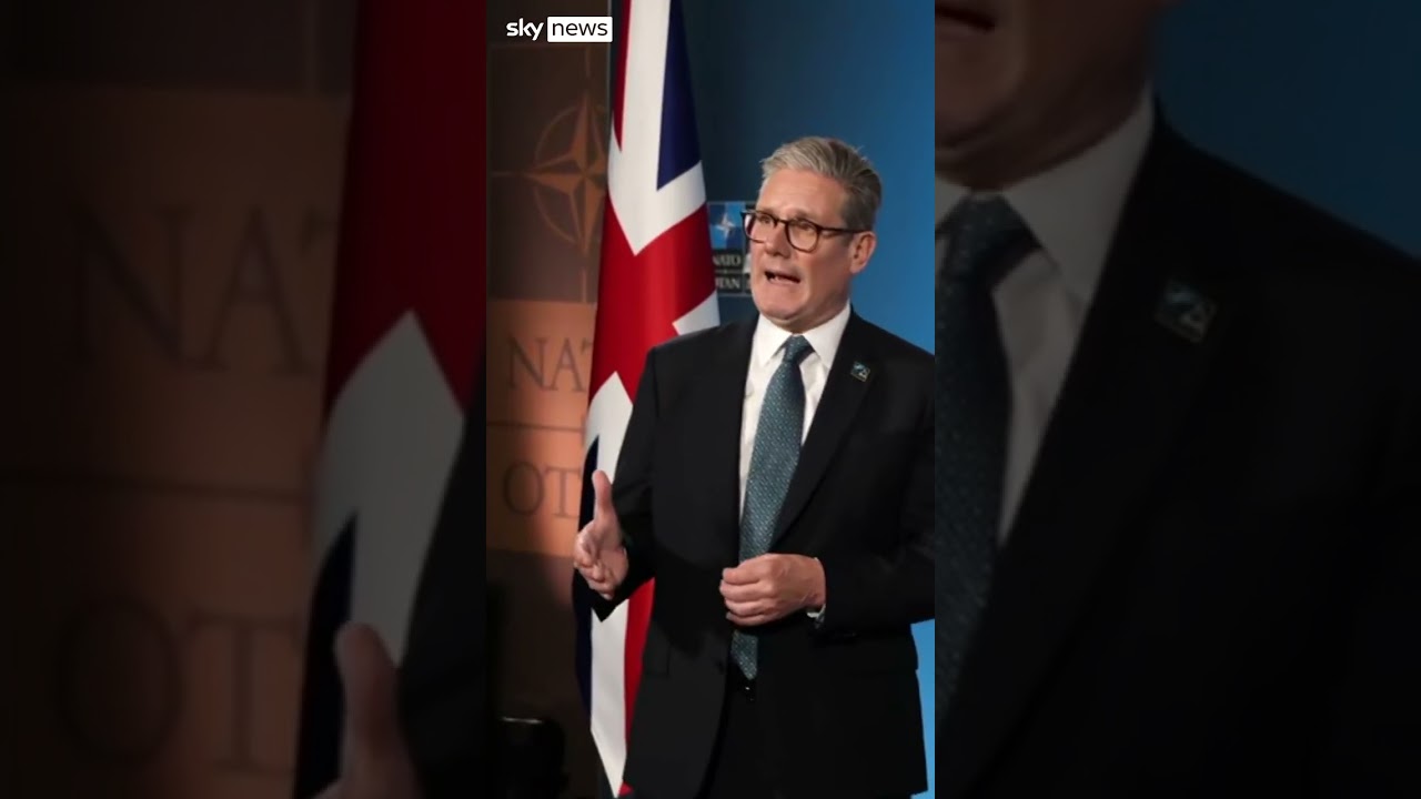 PM Keir Starmer shakes hands with Biden at NATO summit
