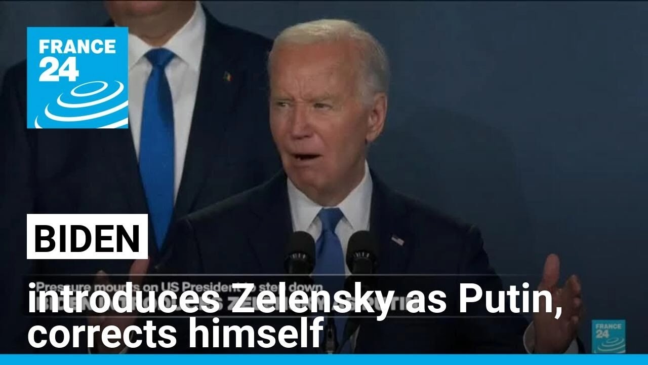 Biden introduces Zelensky as Putin at NATO ceremony, corrects himself • FRANCE 24 English