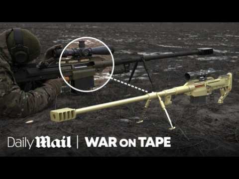 This Ukrainian sniper rifle is bigger than a human | War On Tape | Daily Mail