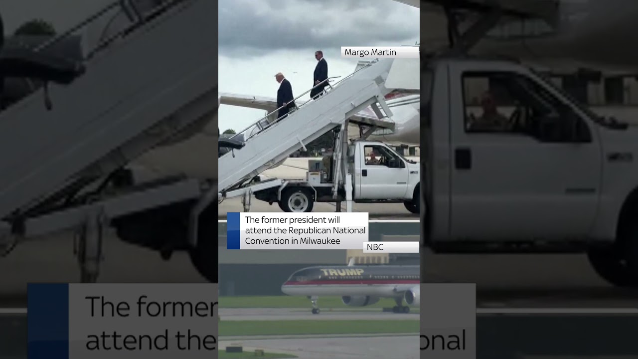 Donald Trump arrives in Wisconsin, 48 hours after assassination attempt