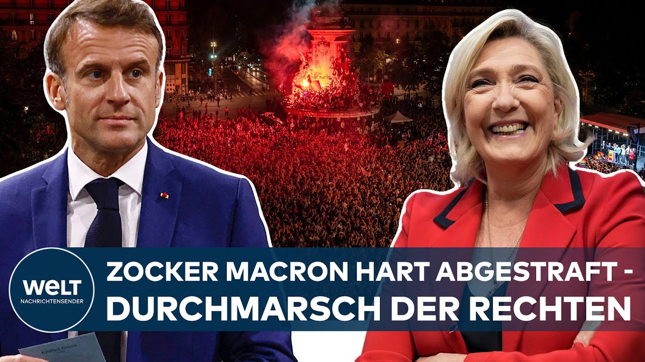 WAHL IN FRANKREICH: Macron gedemütigt - Le Pens Rechtsnationalisten bei Parlamentswahlen weit vorn