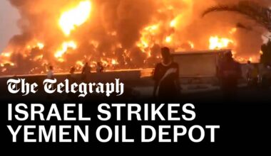 Flames 'seen across Middle East' as Israel strikes Yemen