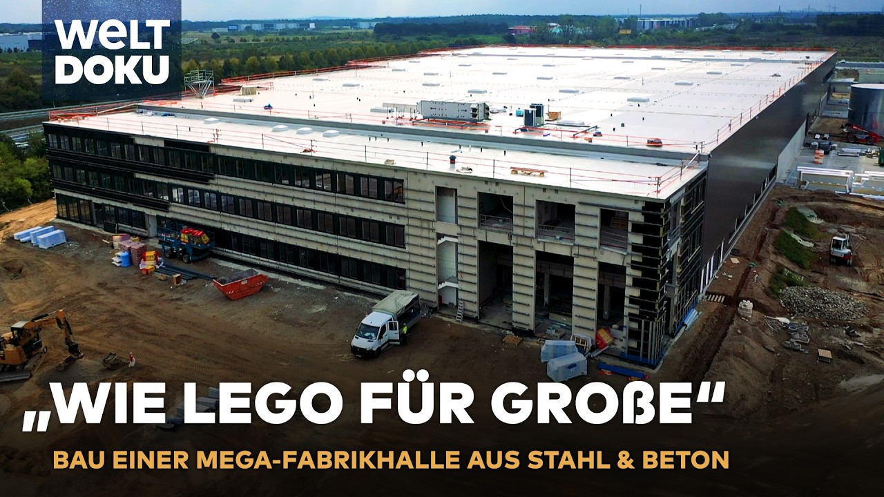BAU EINER MEGA-HALLE: Microvast Batteriefabrik in Ludwigsfelde bei Berlin entsteht | WELT HD DOKU