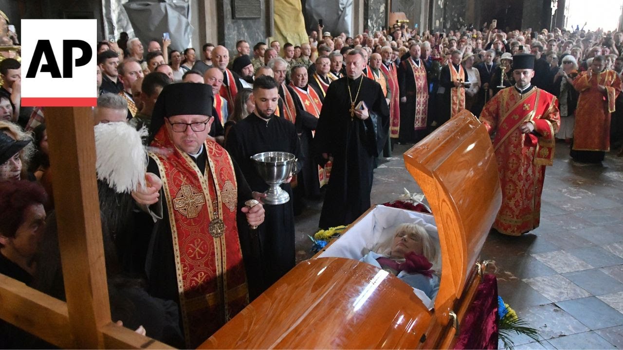 Funeral of former Ukrainian lawmaker and critic of Russia who was killed in Lviv