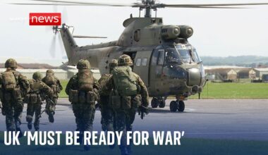 UK must be ready for war in three years, head of British Army warns