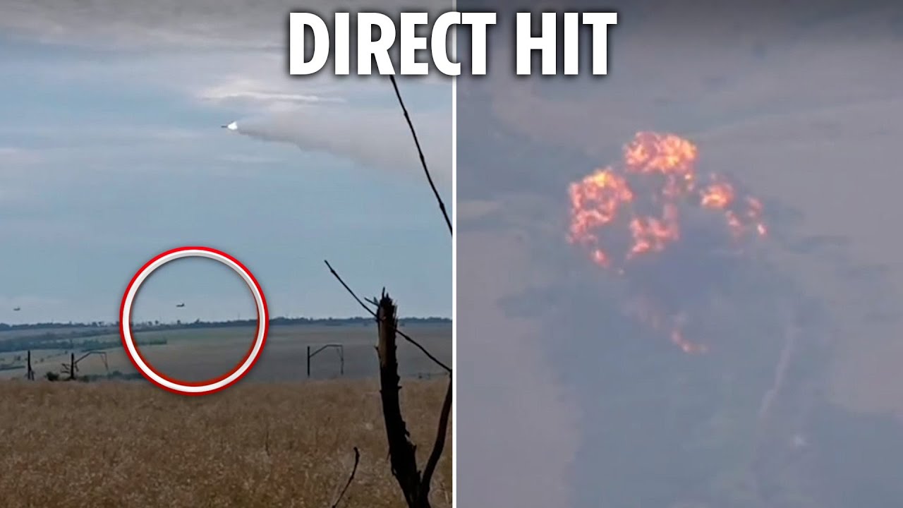 Moment Putin’s warplane shot out of sky before £8.5m jet plummets to ground in fireball explosion