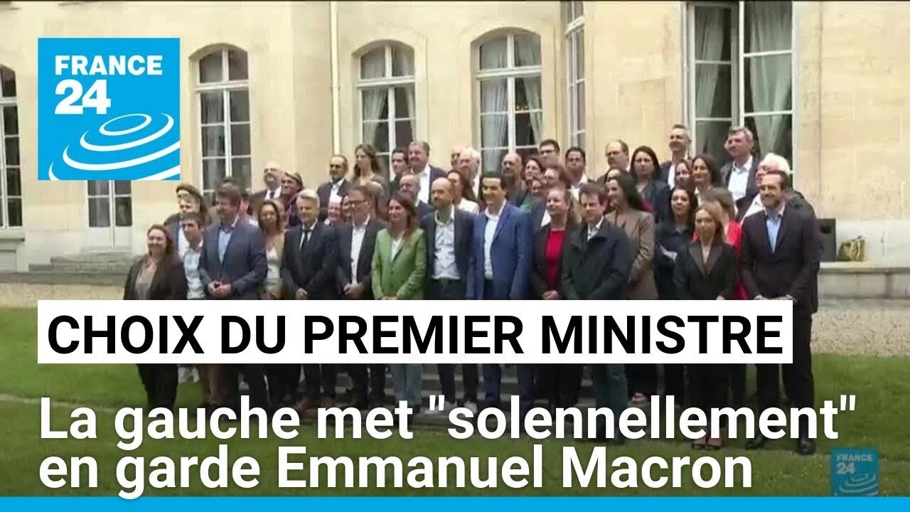 La gauche met "solennellement" en garde Emmanuel Macron contre le maintien d'Attal à Matignon