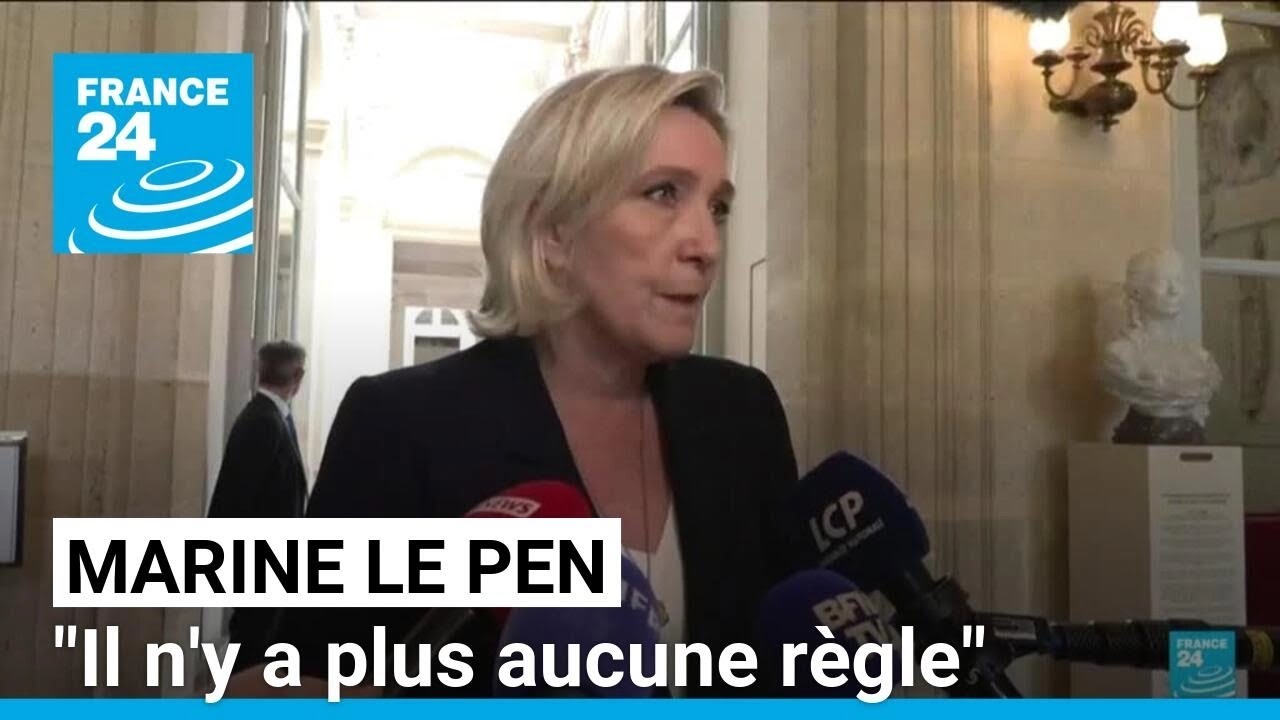 Marine Le Pen accuse l'Assemblée nationale d'être devenue "une zone de non-droit" • FRANCE 24