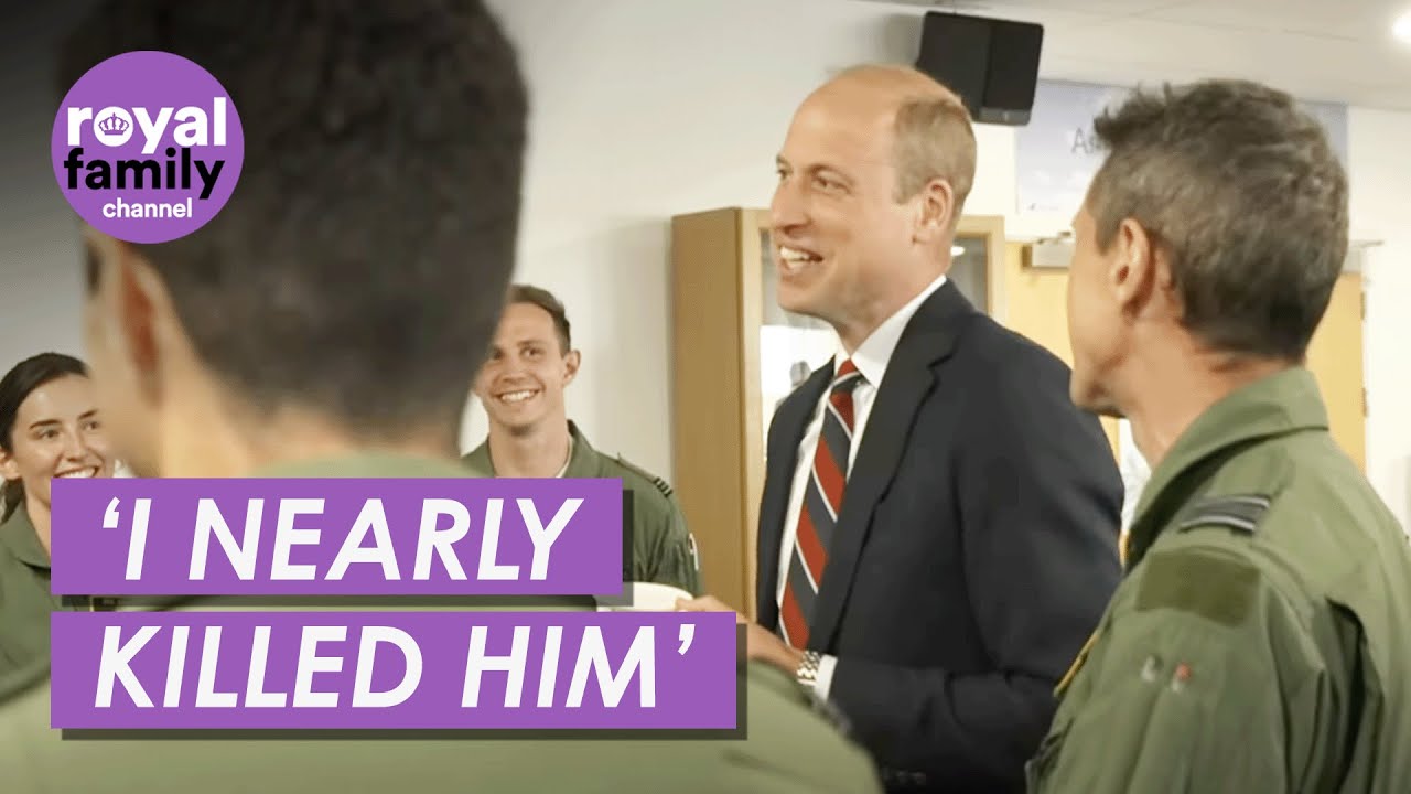 Prince William Reunites With His Flying Instructor on RAF Base Visit