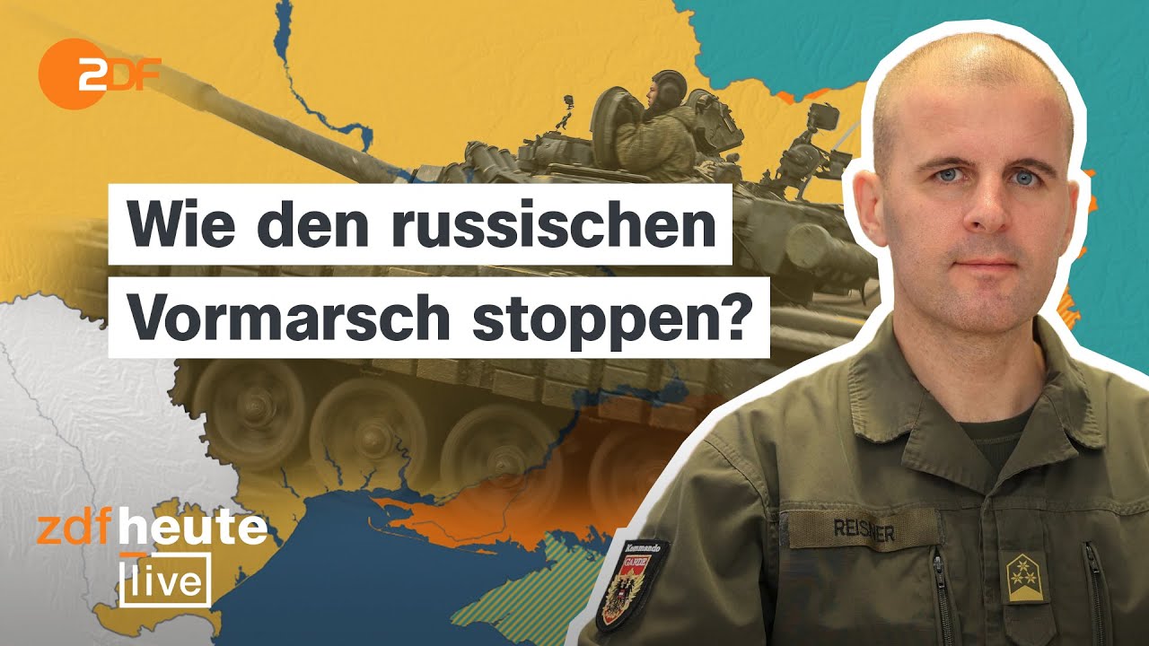 Russland rückt im Donbass vor: Was die Ukraine jetzt tun kann | ZDFheute live mit Oberst Reisner