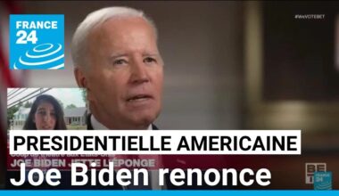 Joe Biden annonce renoncer à se présenter à l'élection présidentielle américaine 2024 (communiqué)