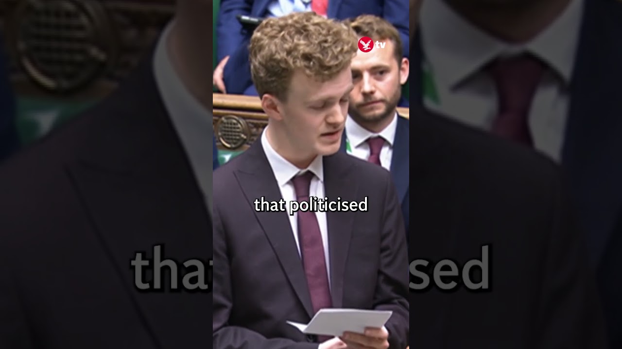 Baby of the House Sam Carling delivers first speech in Parliament aged 22 #shorts