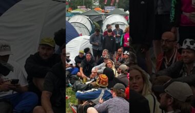 One Direction star takes two TV's to Glastonbury to watch the Euros