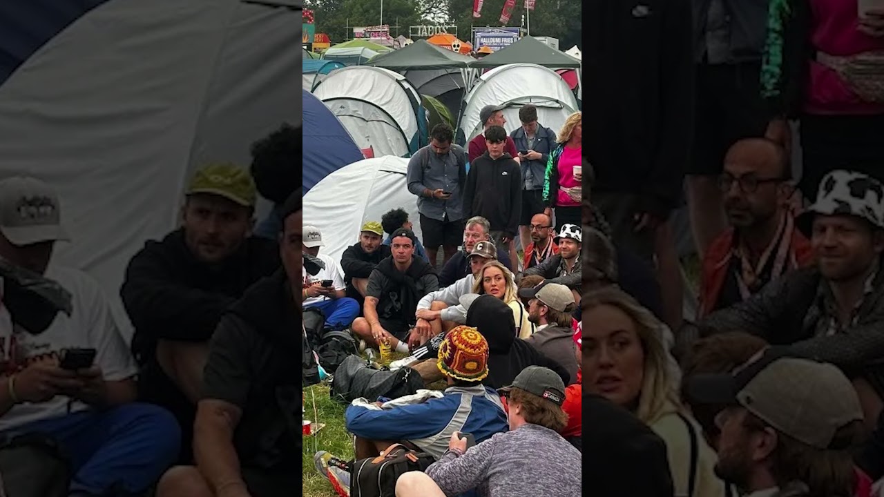 One Direction star takes two TV's to Glastonbury to watch the Euros