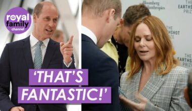 Fashion Queen Stella McCartney Admires Prince William’s Tie