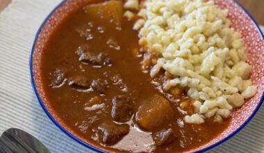 Beef Gulasch with Butternockerl