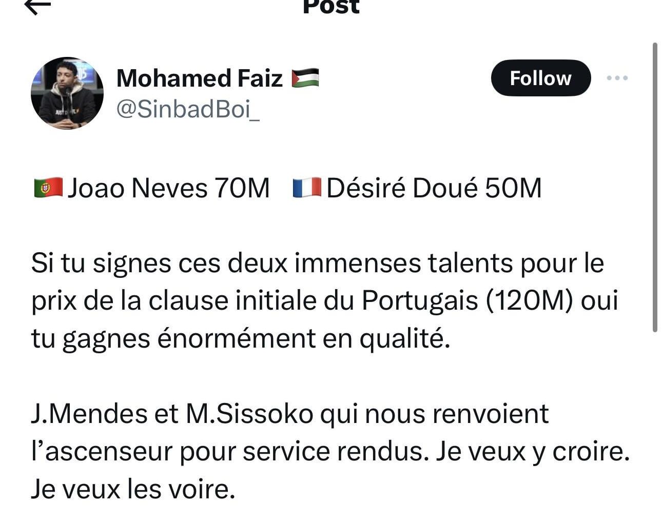 This happens and hats off to Campos, Sissoko and Mendes. I will not talk shit about anyone for the rest of the summer