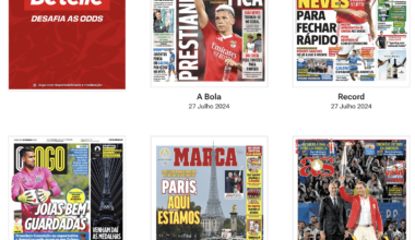 Capas de Jornais Portugal vs Espanha 27 Agosto