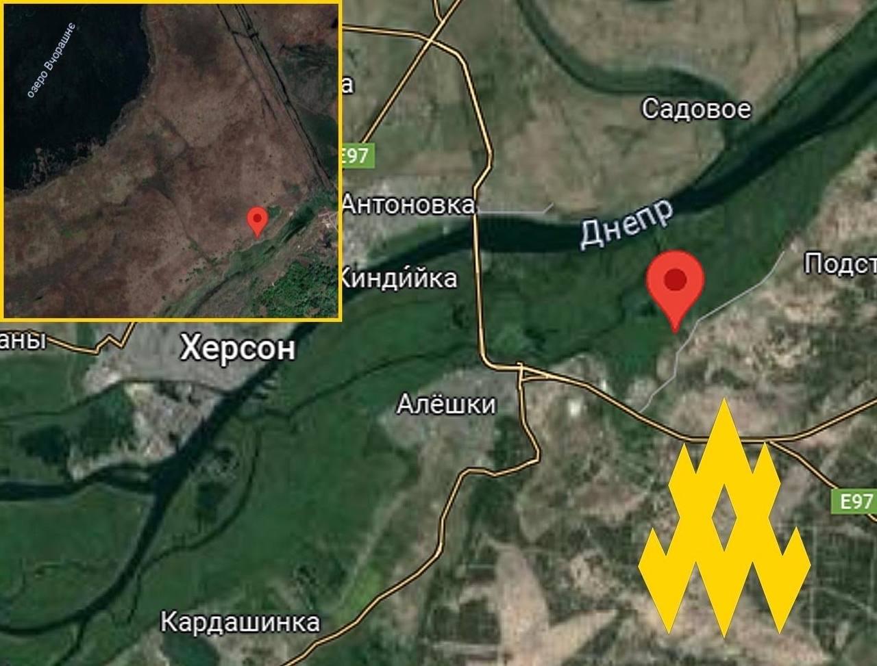 ATESH agent set fire to vegetation in the positions of the 70th Motorized Rifle Division of the Russian army in Alyoshki, Kherson Oblast. As a result a large scale fire broke out burning three dugouts and equipment in the surrounding trenches, 20 soldiers suffered burns