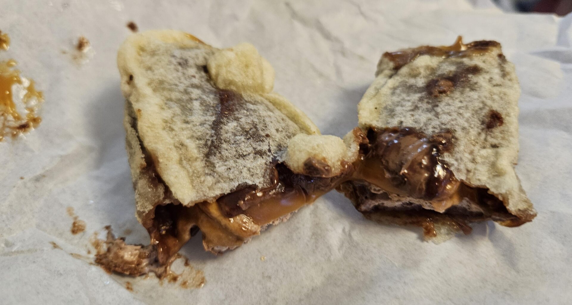 The infamous deep-fried Mars bar. One of my kids said it tasted like diabetes. Thank you, Scotland!