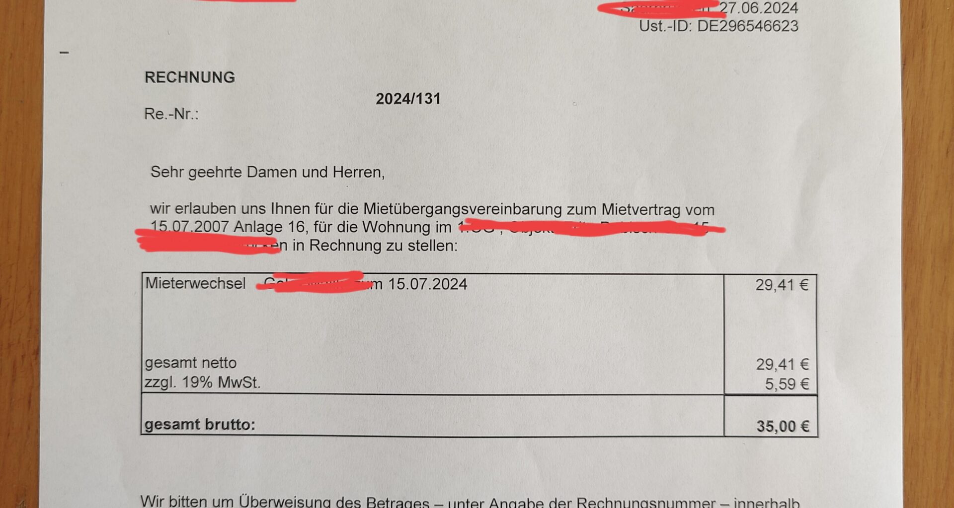 Housing agency charges Tennants for tennant change