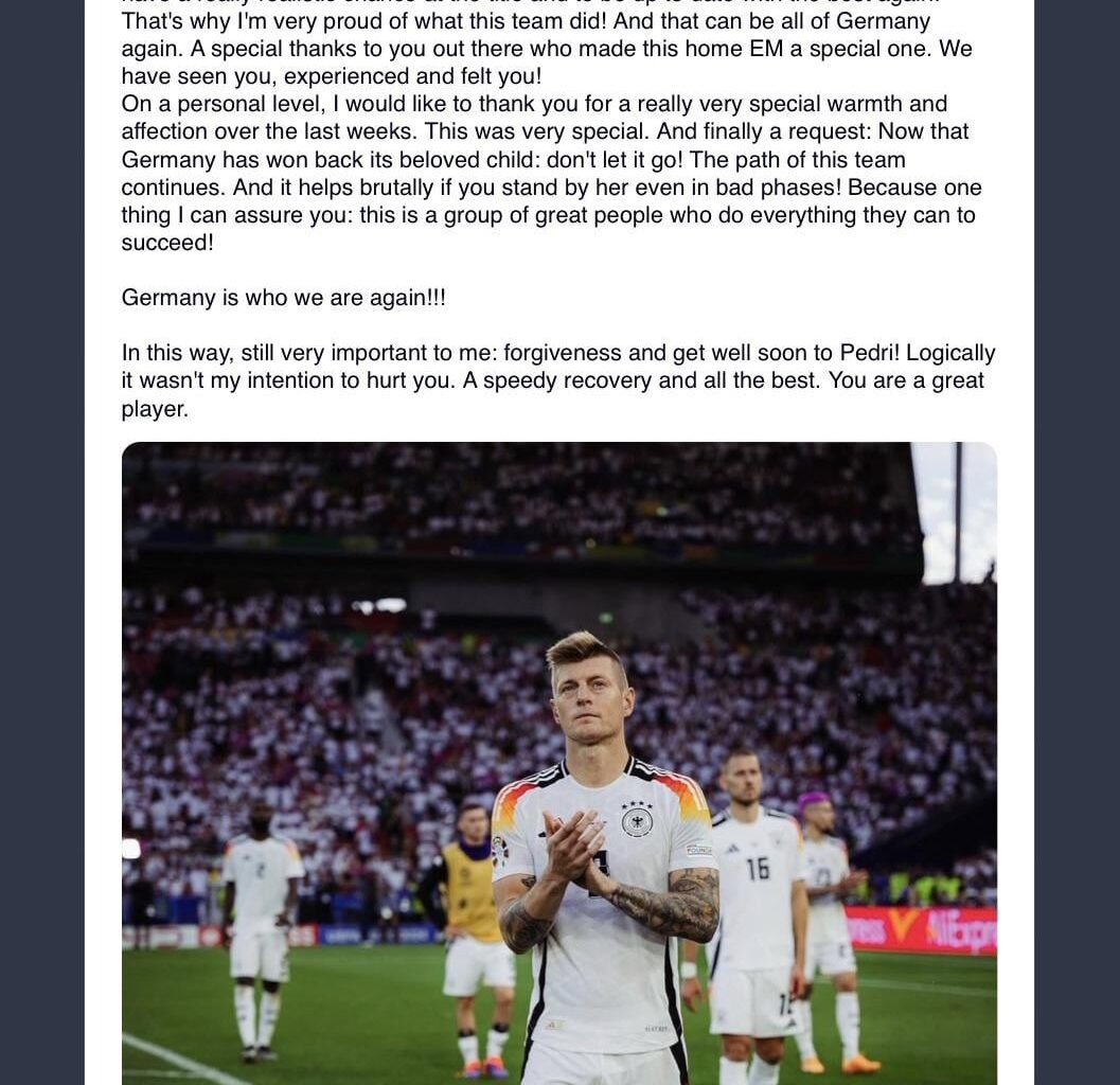 Toni Kroos Farewell Message: