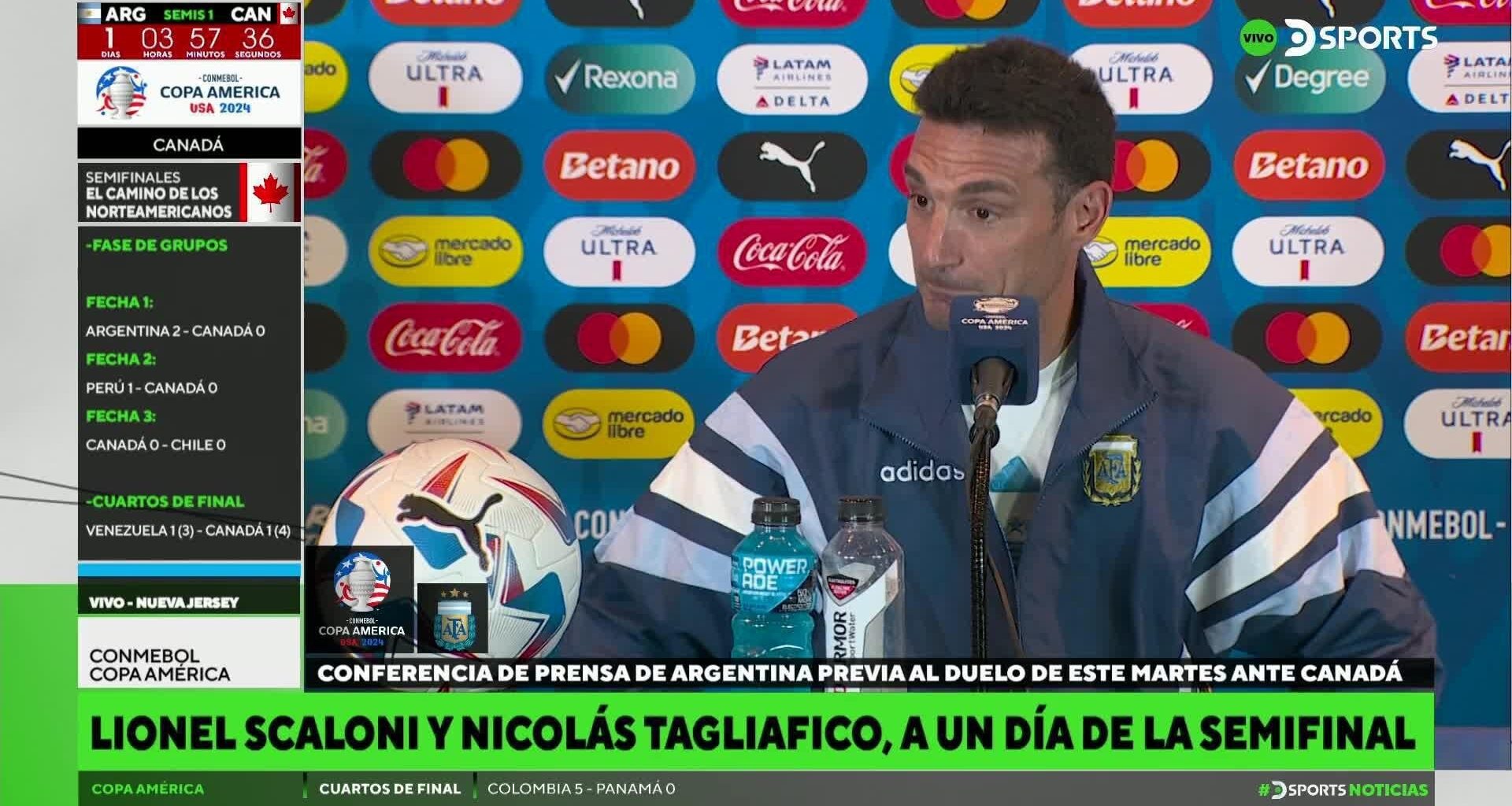 Scaloni: "Gostaria que um dia uma seleção europeia fosse convidada para a Copa América, e também o contrário. A dificuldade é a mesma, não acho que haja muita diferença."