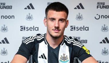 Newcastle sign 6ft 2in Serbia midfielder