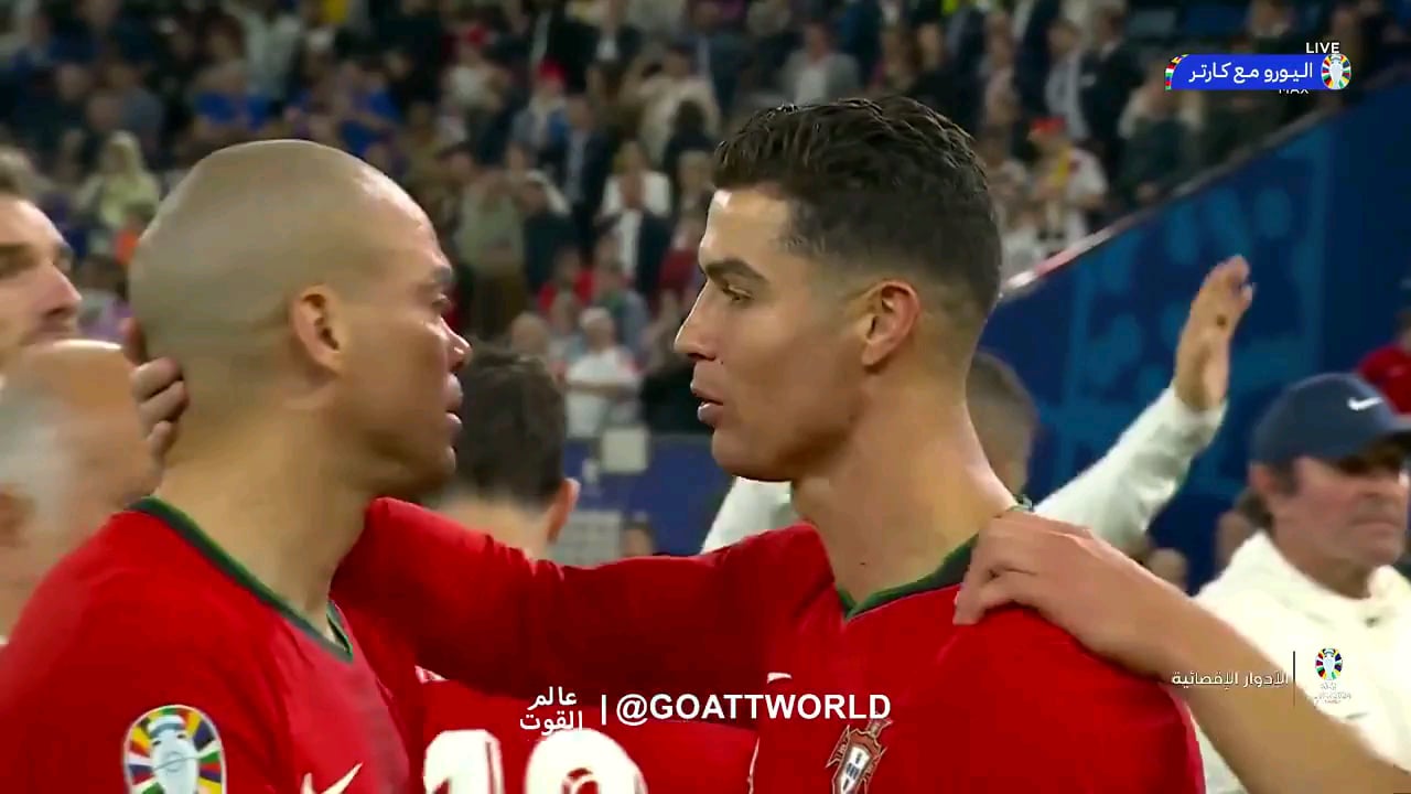 Cristiano and Pepe after the euro match against france 🥺🥺