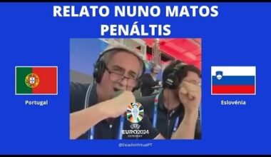 Nuno Matos da Antena 1 a fazer o relato dos penalties