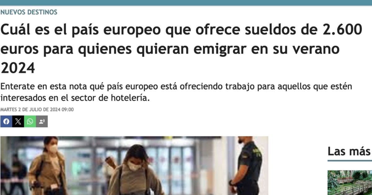 Així anuncien ofertes de treball al Principat en mitjans argentins: sous de 2.600 euros en hoteleria