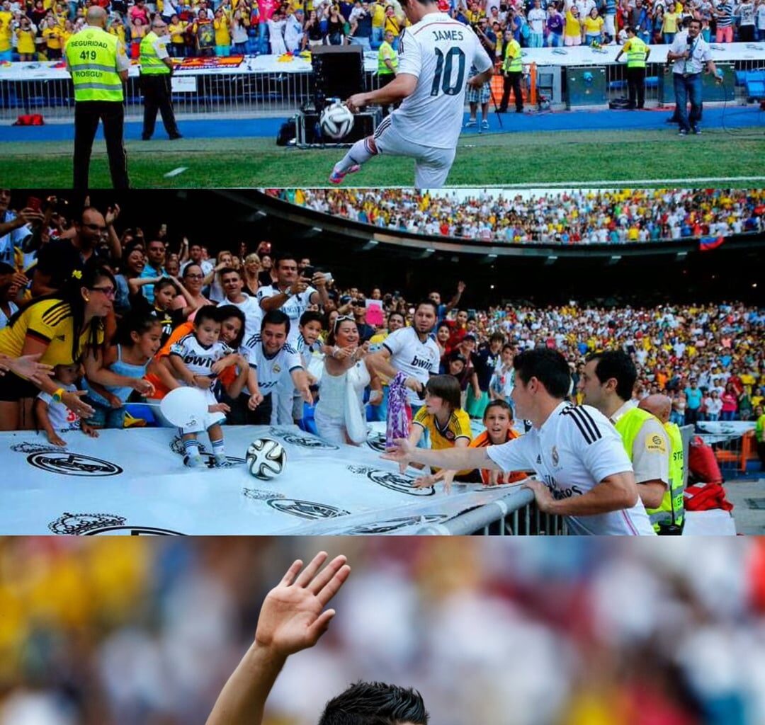 OTD in 2014, Real Madrid presented James Rodriguez at the Bernabéu in front of more than 36,000 fans.