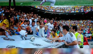 OTD in 2014, Real Madrid presented James Rodriguez at the Bernabéu in front of more than 36,000 fans.