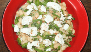 Beans and goat cheese