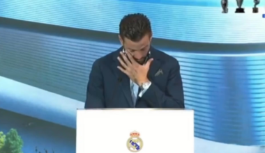 🎥: Nacho got emotional during his farewell speech.